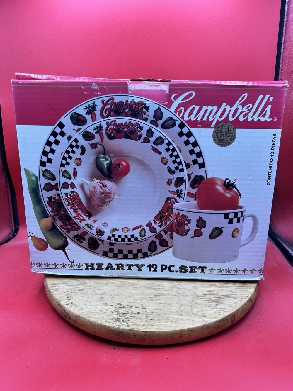 1997 Gibson Campbell's Hearty Collection 12 Pc Dinnerware Set NEW In Box